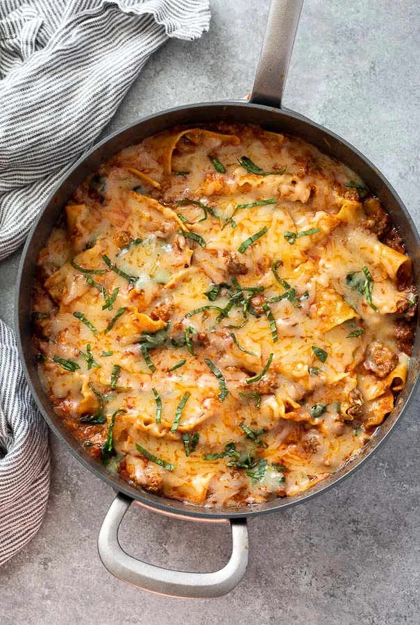 Image for Skillet Lasagna (One Pot + 30 Minutes!)