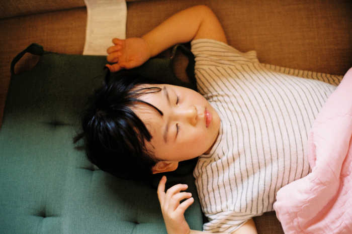 asian child napping