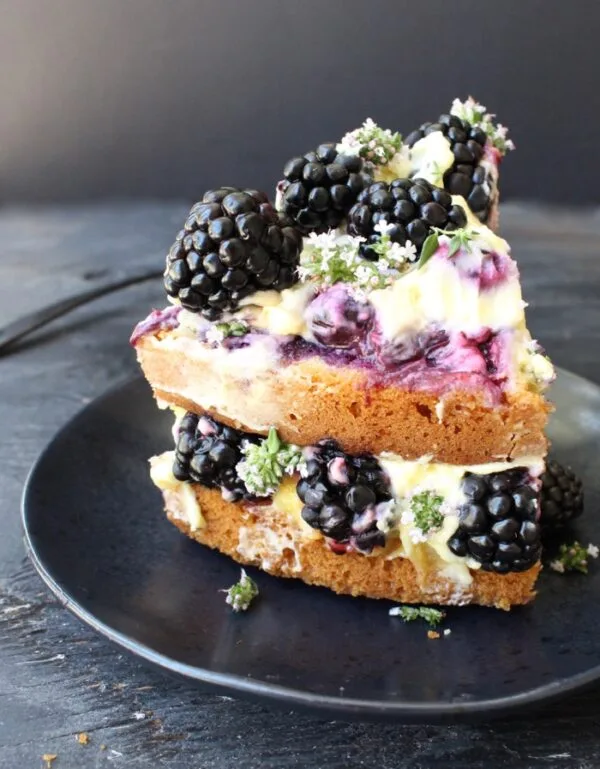 Image for Italian Lemon Olive Oil Cake Recipe with Berries & Mascarpone