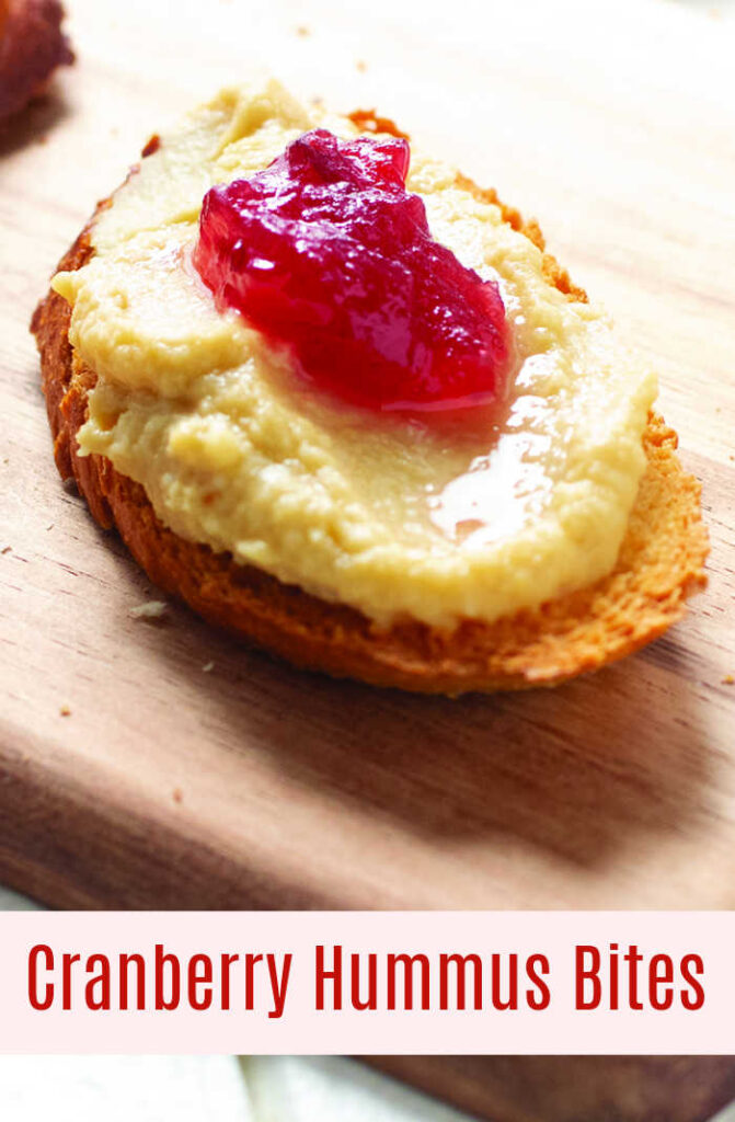 cranberry hummus bite - the perfect easy holiday appetizer