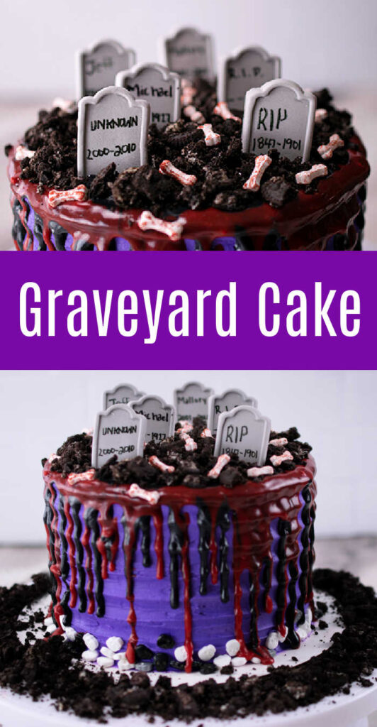 Ghostly Graveyard Cake for Halloween