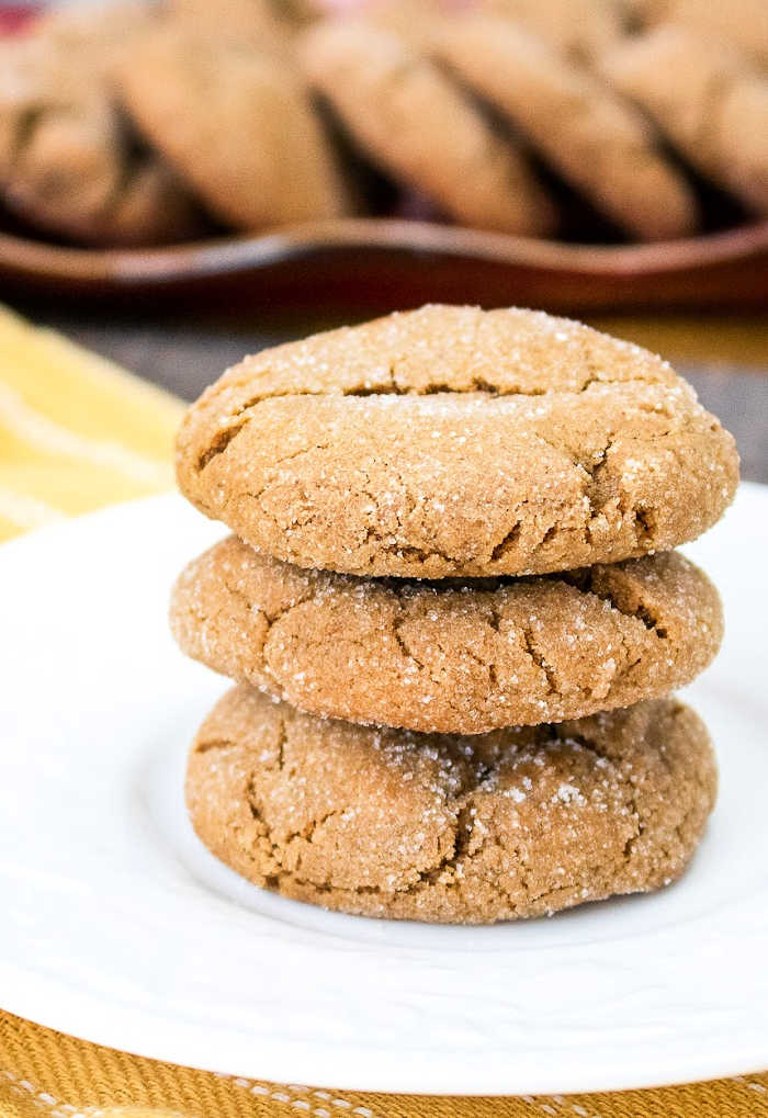 Chewy Gingersnap Cookies are delicious all year round but are a personal holiday favorite!