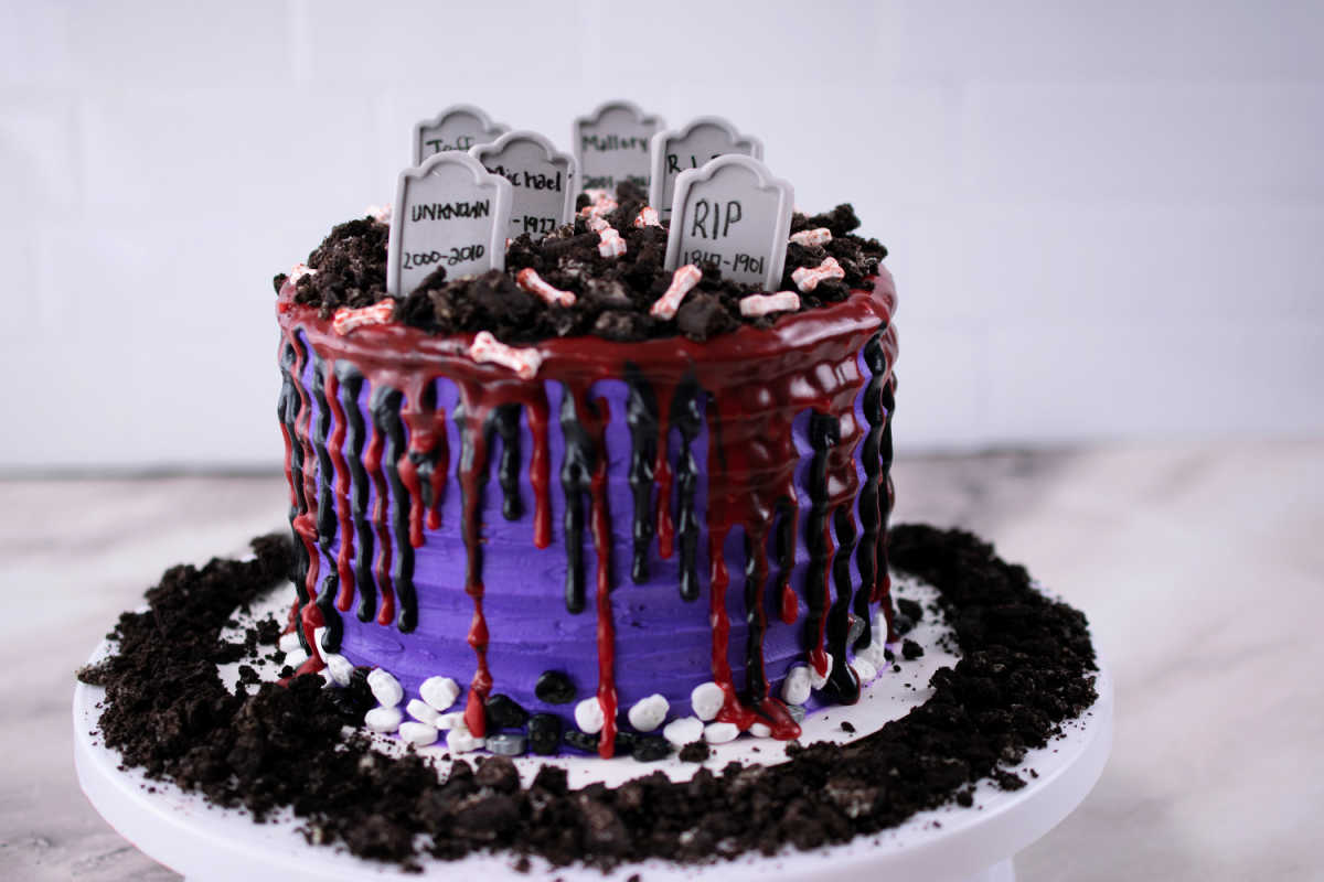 Ghostly Graveyard Cake [with Video]