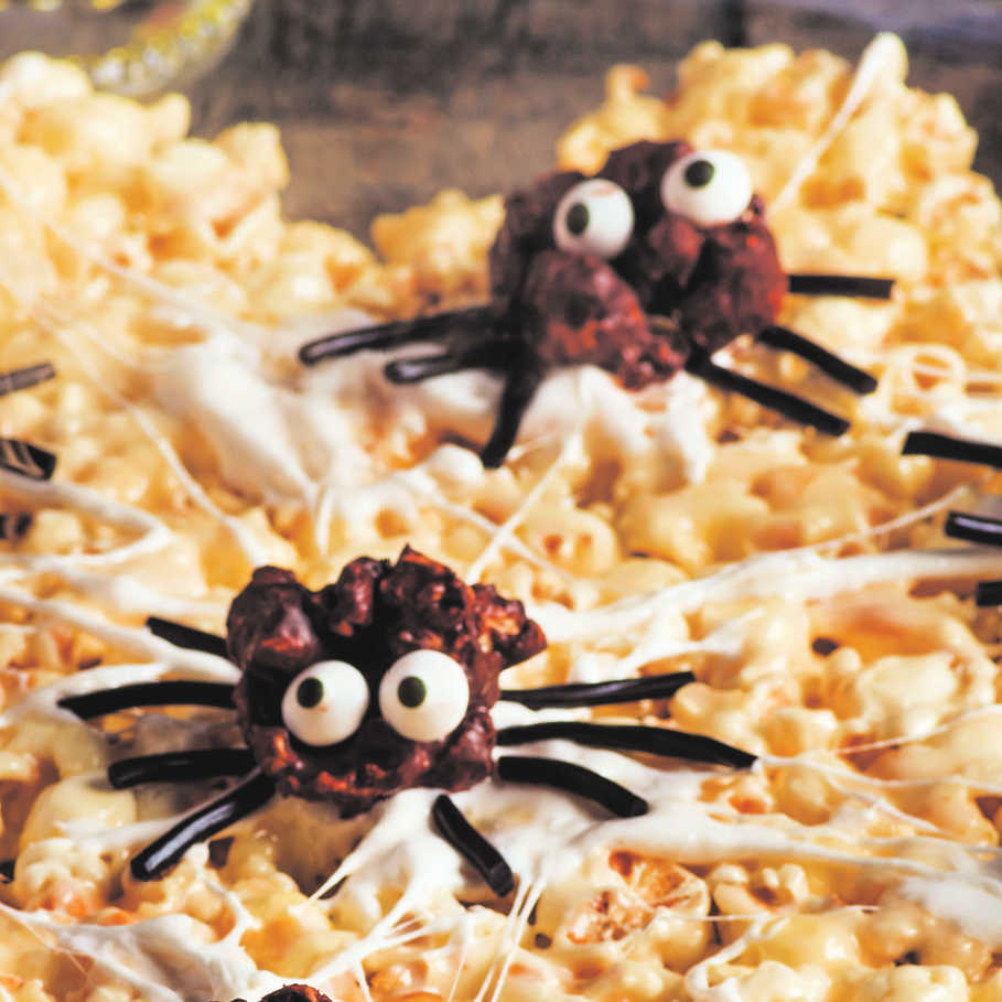 close up of fun popcorn spiders