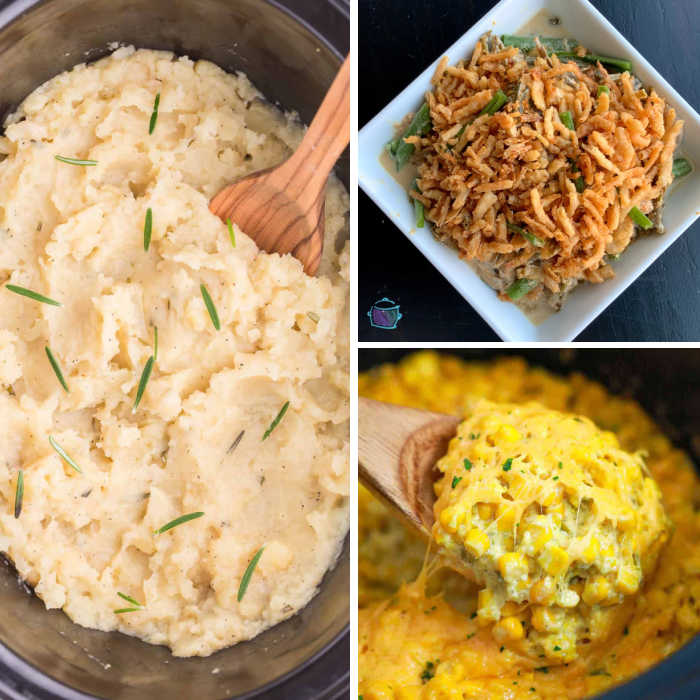 Collage of Slow Cooker Thanksgiving Recipes