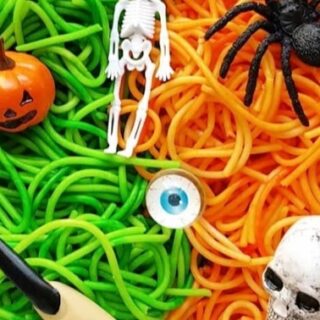 Image for Spooky Halloween Spaghetti Sensory Bin