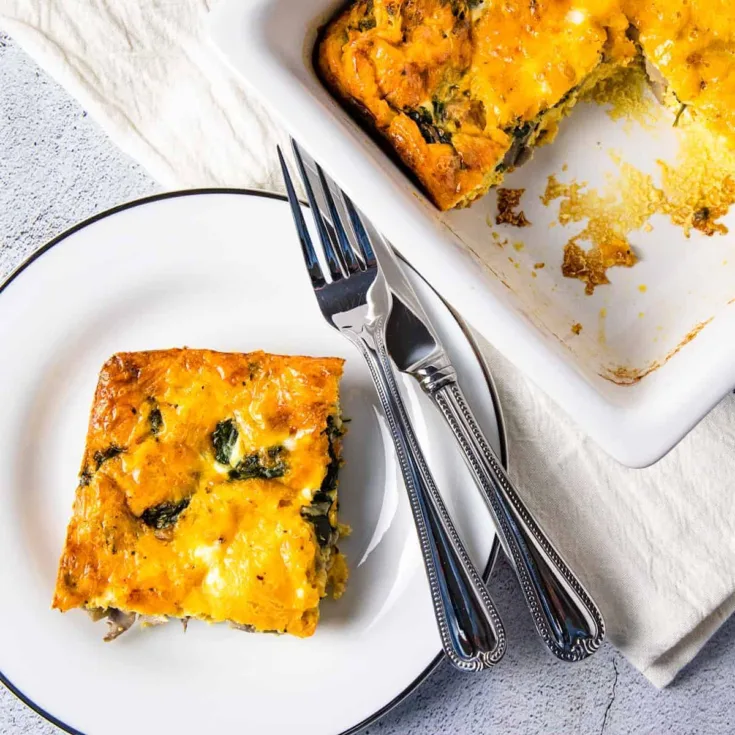 Image for Spinach and Mushroom Breakfast Casserole