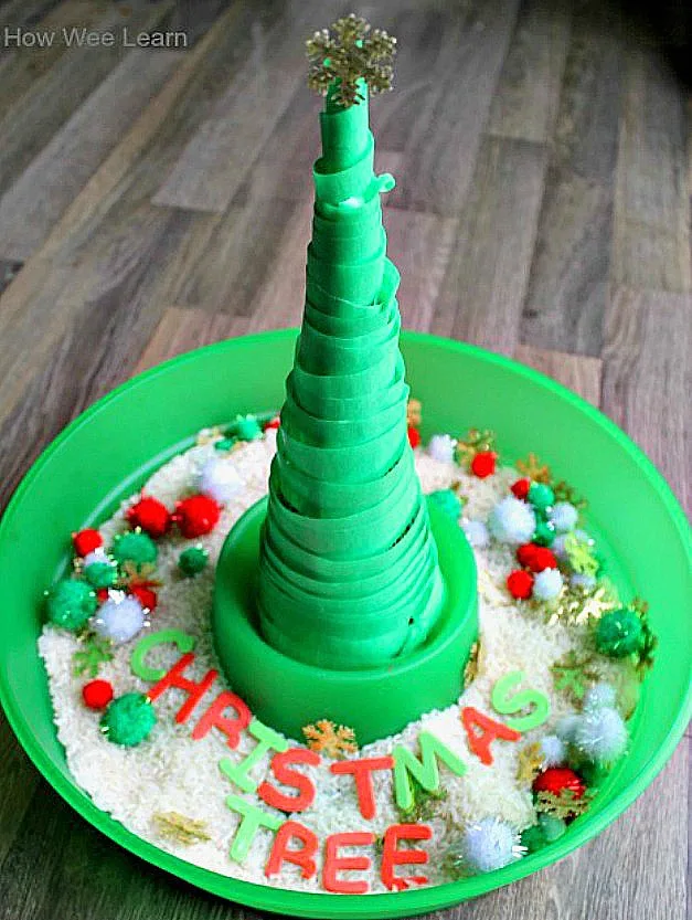 Image for Christmas Sensory Bin and a Sticky Tree