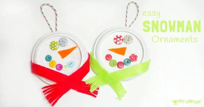 Image for Cute Button Snowman Ornaments
