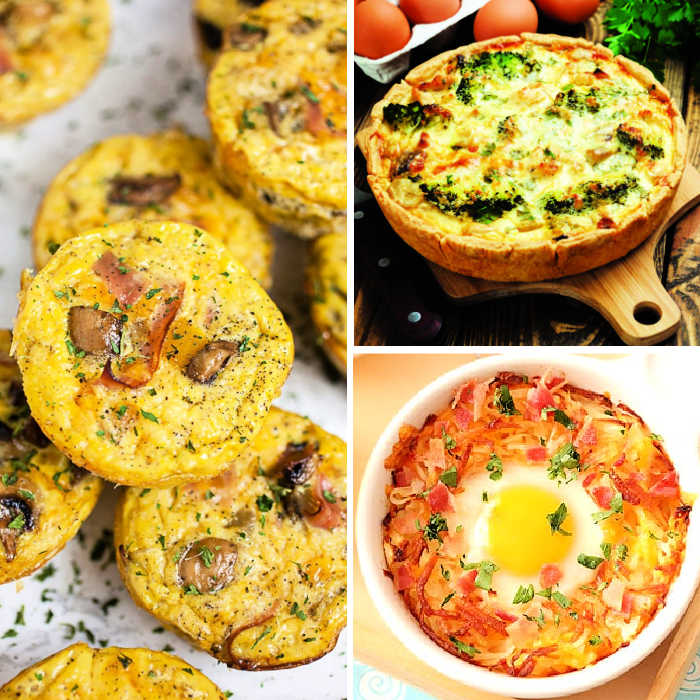 breakfast egg recipes collage