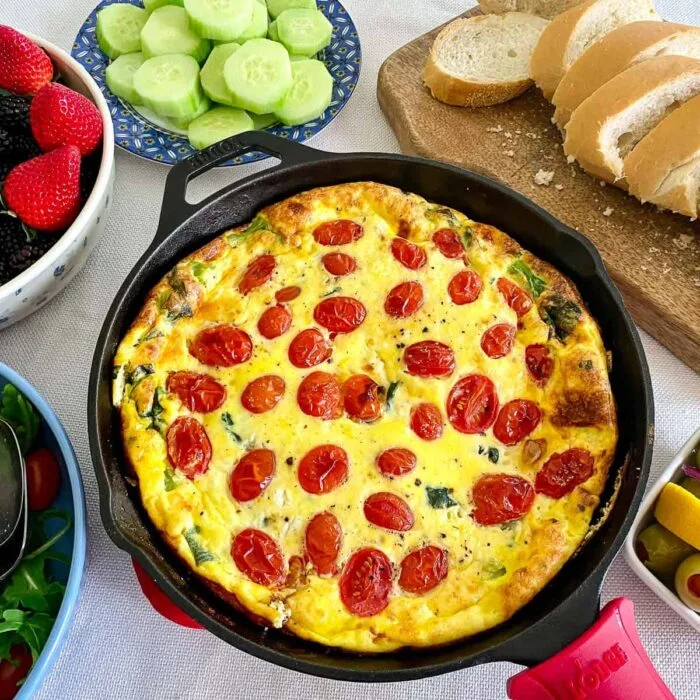 Image for Mediterranean Frittata with Spinach and Feta Cheese