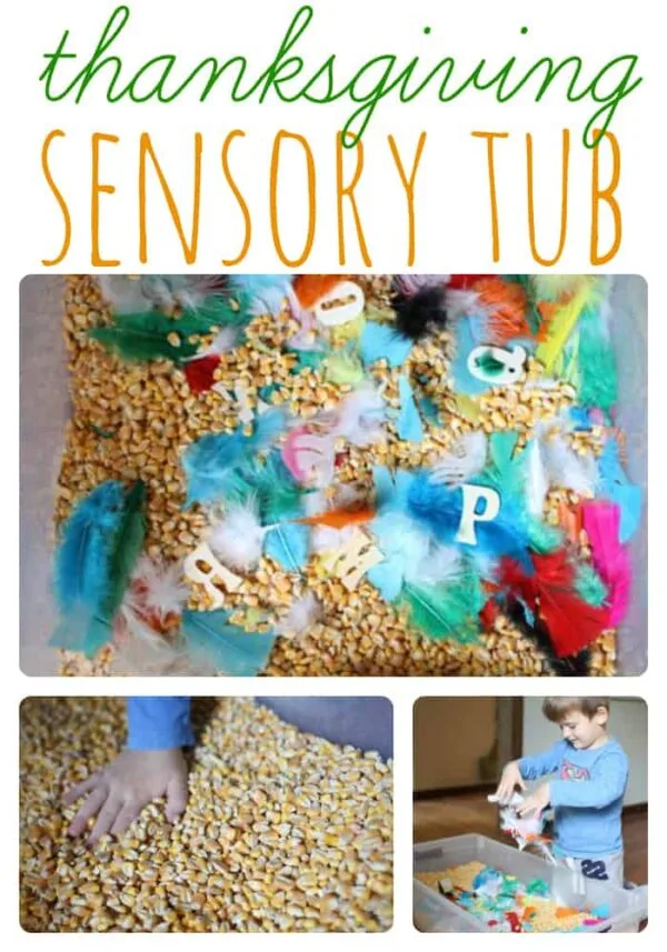 Image for Thanksgiving Sensory Tub for Preschoolers