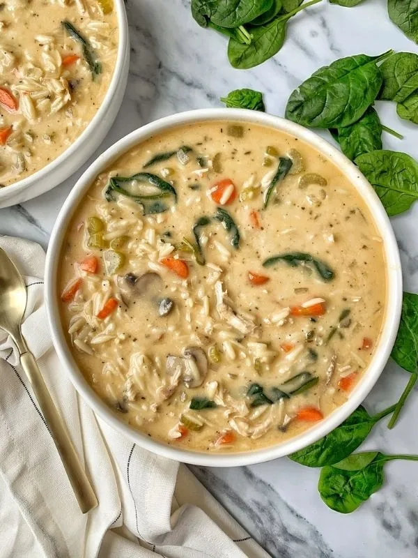 Image for One Pot Creamy Turkey Orzo Soup