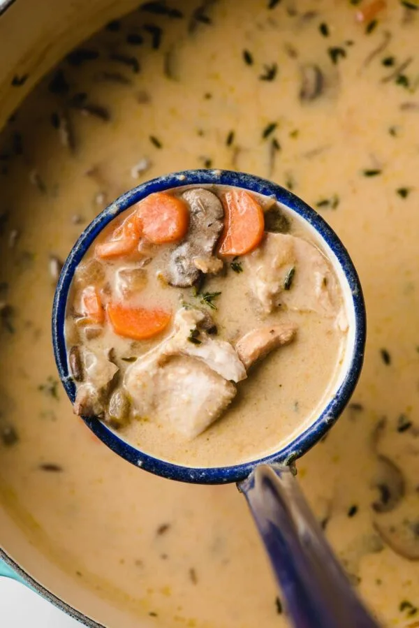 Image for Creamy Turkey Soup with Mushrooms and Thyme