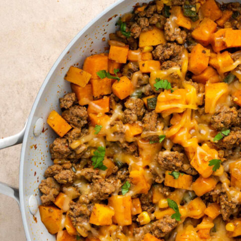 Image for Ground Beef and Sweet Potatoes Skillet