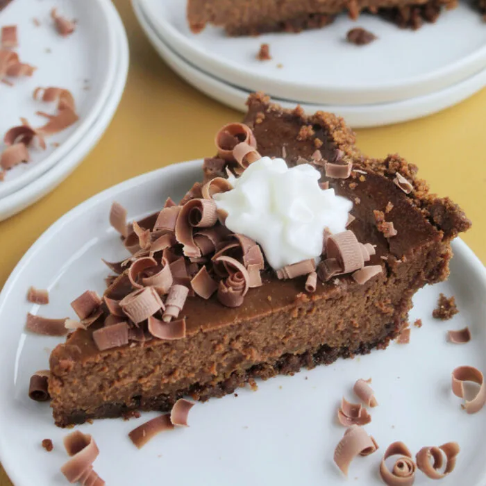 Image for Simple Pumpkin Chocolate Pie With Gingersnap Crust