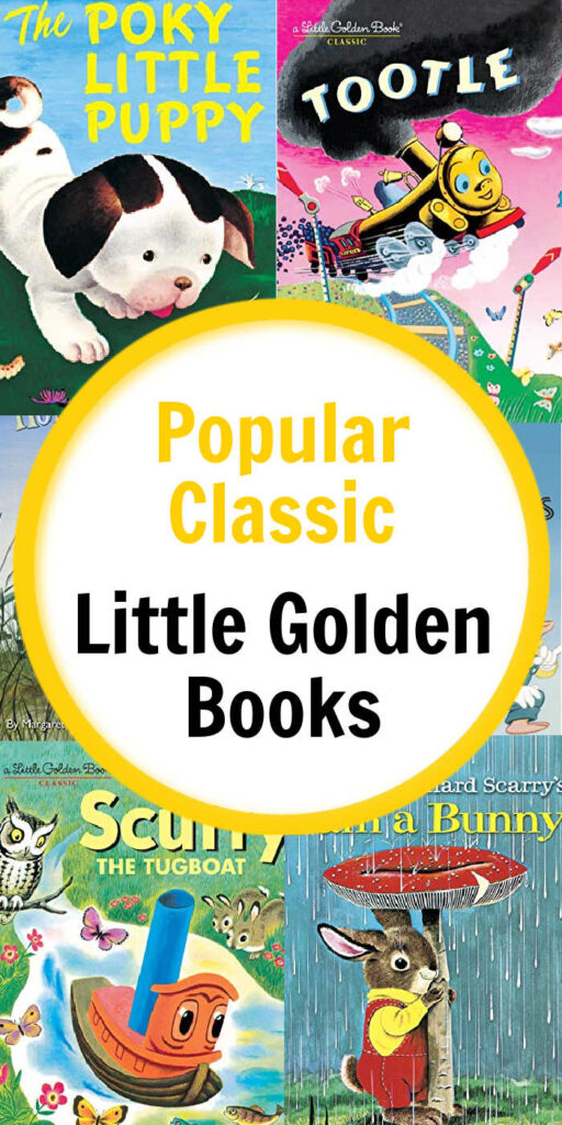 Think about a childhood memory that you just can't help smiling about. It could be a special birthday. Perhaps it's a blanket worn thin from love. One of my favorite memories is the shiny golden stripe down the spine of Little Golden Books. Today I'm sharing some of the most popular classic Golden Books over time!