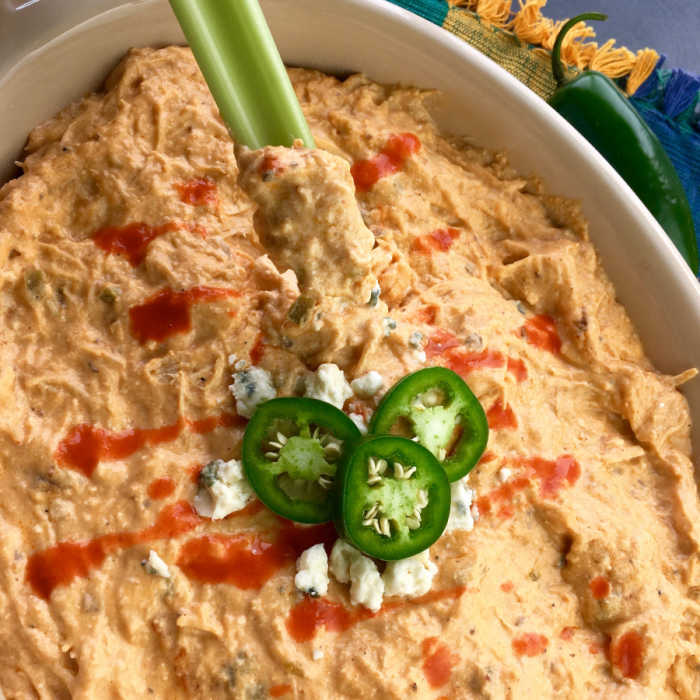 top your dip with extra jalapeños and sauce!