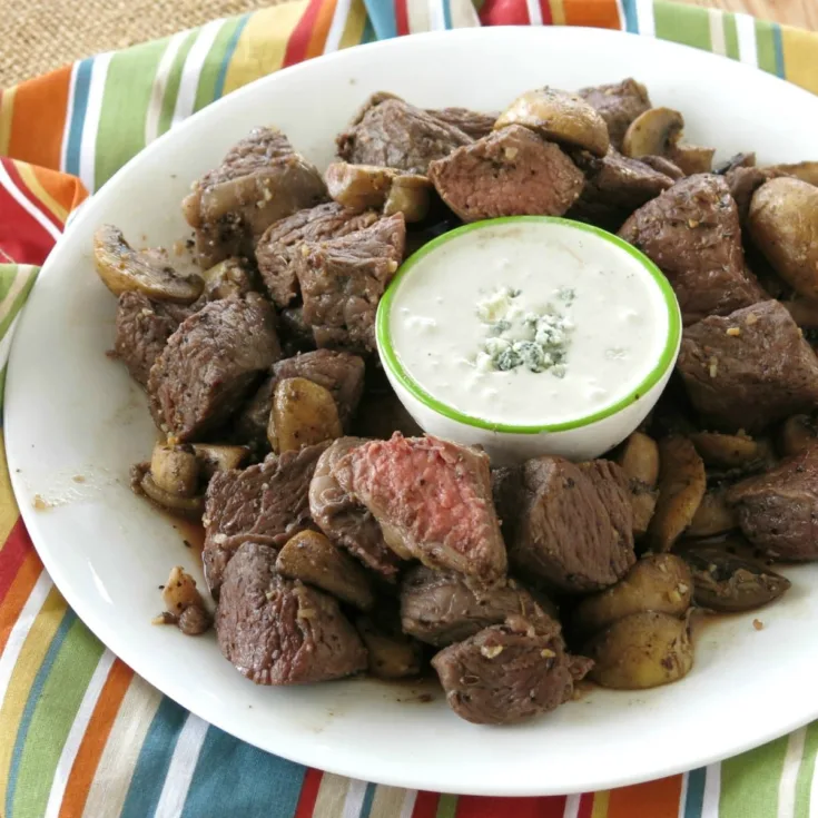 Image for Air Fryer Steak Bites (with Mushrooms)