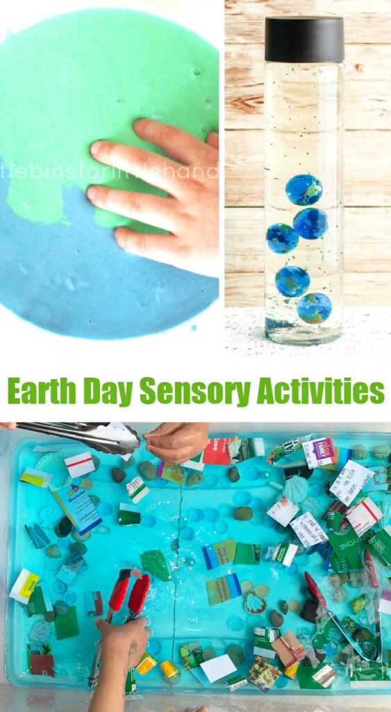 Earth Day Sensory Activities involve hands-on exploration and play that stimulates the senses and teaches children about the environment.