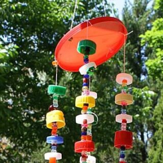 Image for Recycled Plastic Lid Windchime