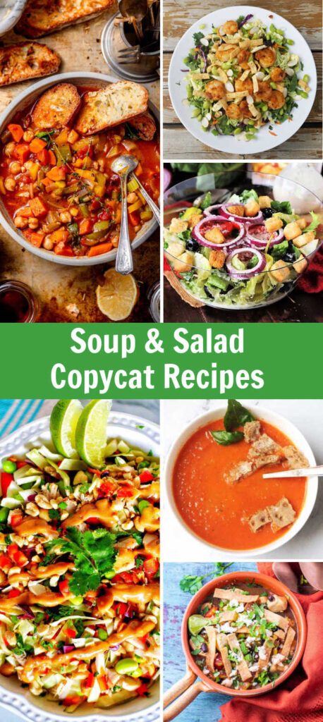 Make these delicious Soup and Salad Copycat Recipes at home!