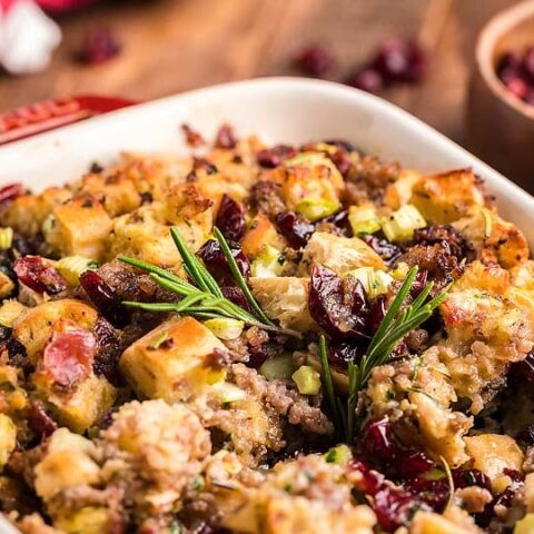 Image for Air Fryer Whiskey, Sausage and Cranberry Stuffing