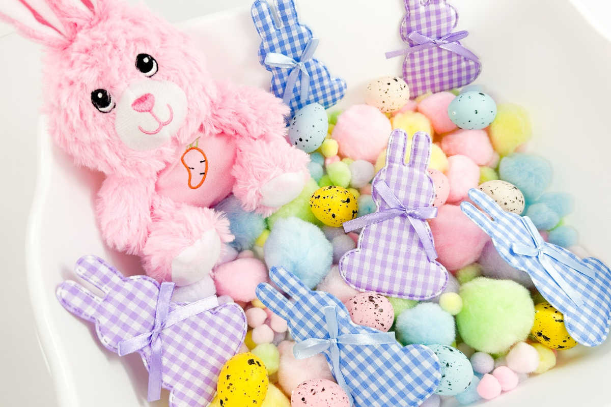 Charming Easter Bunny Sensory Bin for Toddlers