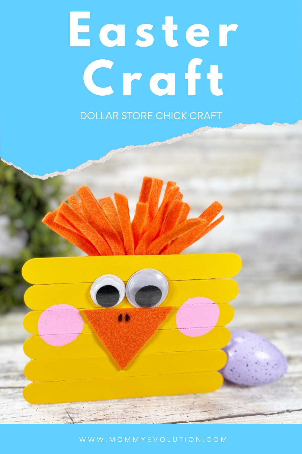 Dollar Store Easter Chick Craft