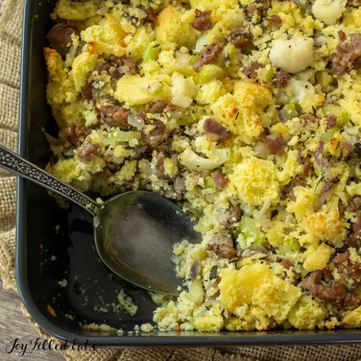 Image for Keto Sausage Stuffing - Low Carb, Gluten-Free, THM, Grain-Free