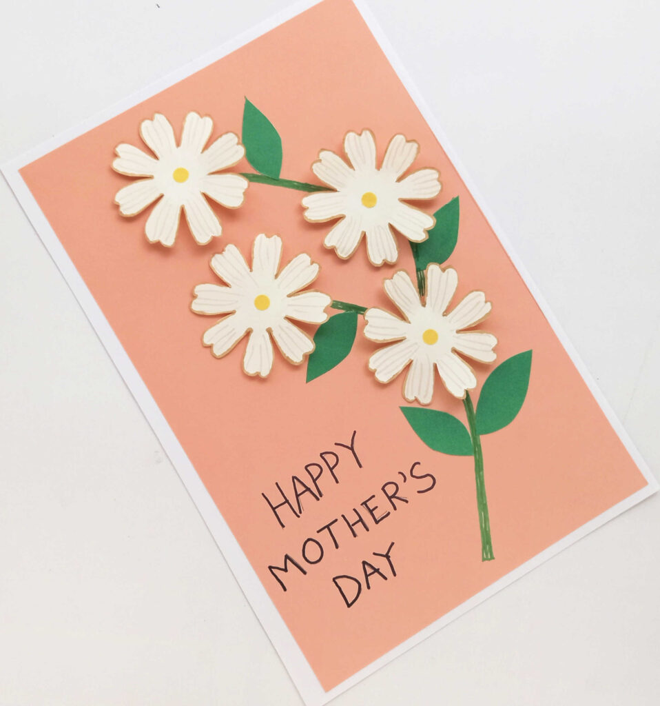 completed mother's day card