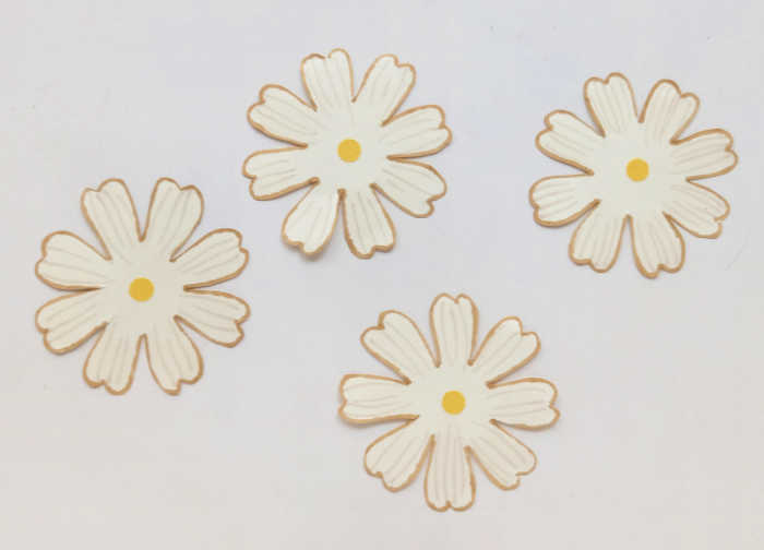 cut out flowers - in process