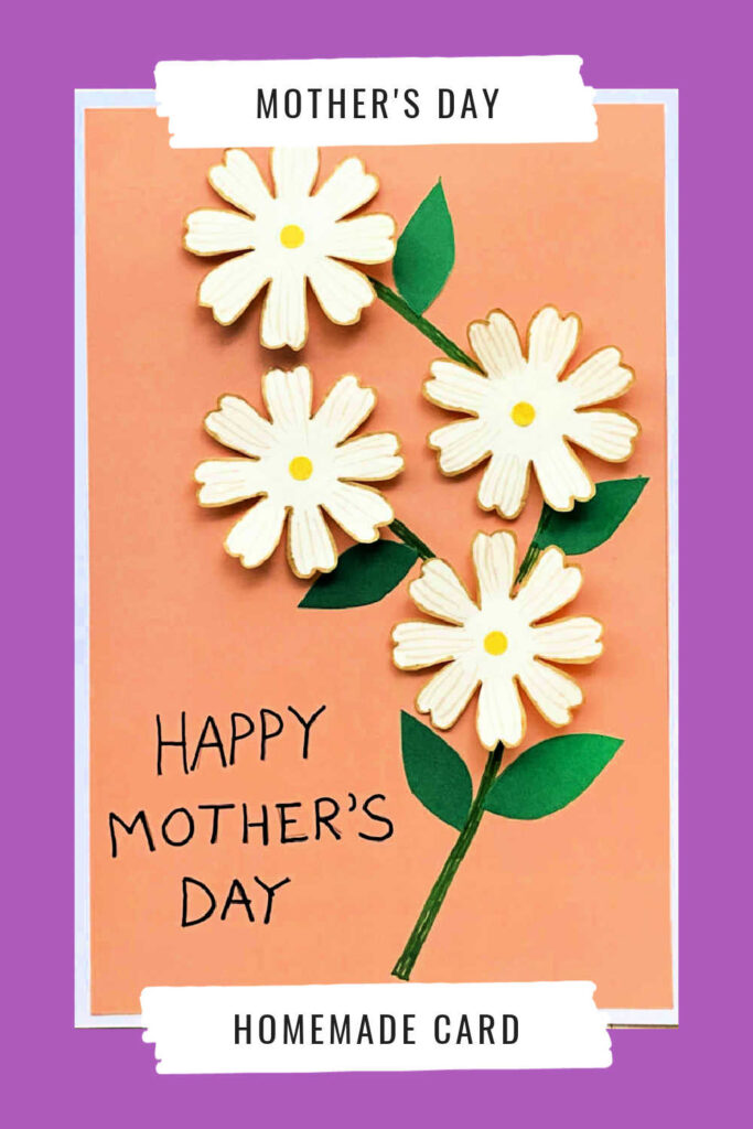  Making a homemade Mothers Day card with flowers is not only a fun activity for kids, but it also allows them to use their creativity and personal touch to make a special gift for their loved one. 