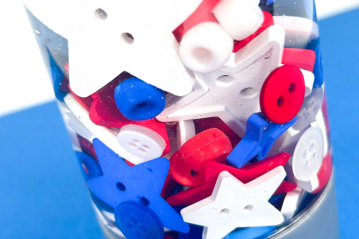 Red White and Blue Sensory Bottle