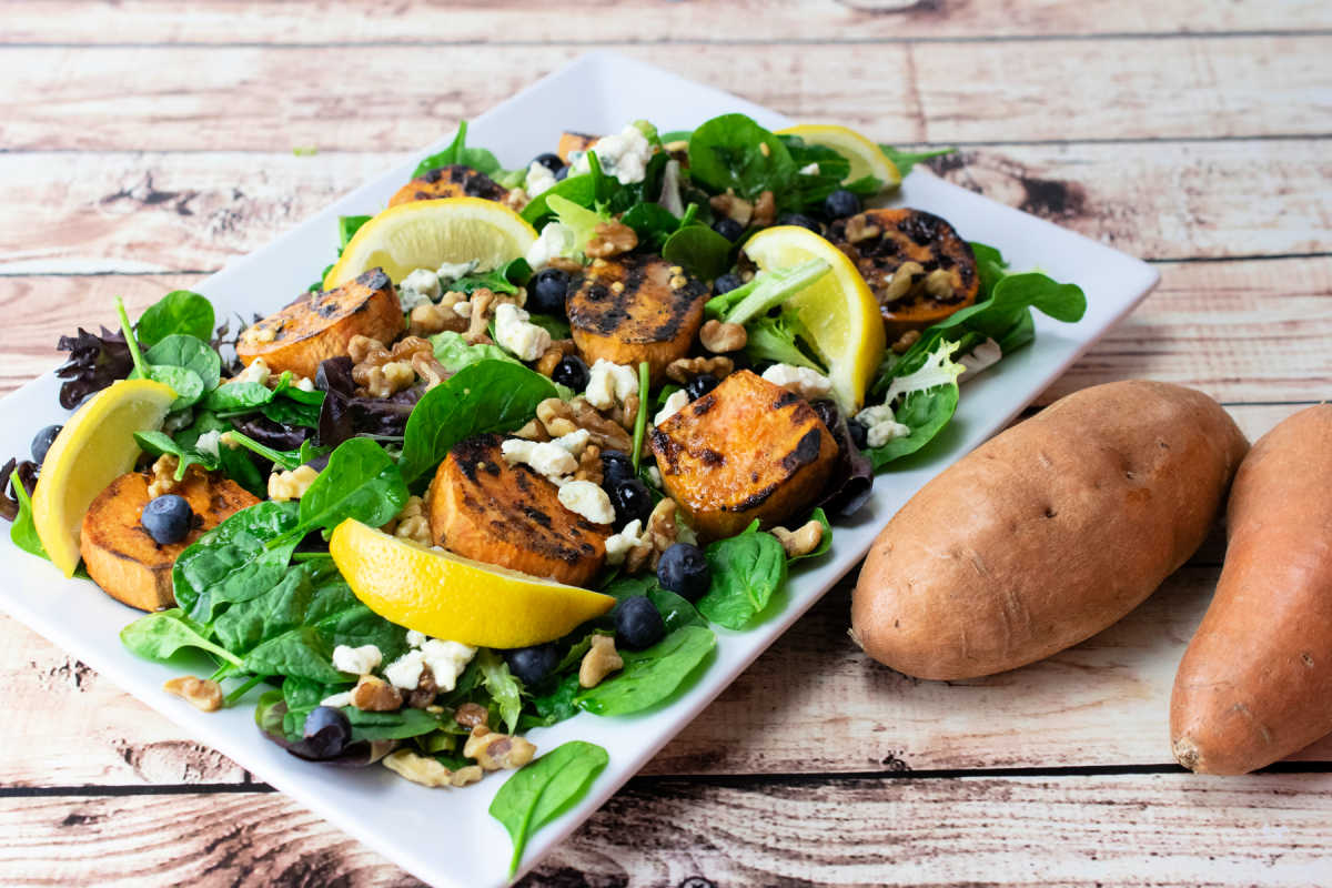 Grilled Sweet Potato Salad [with Video]
