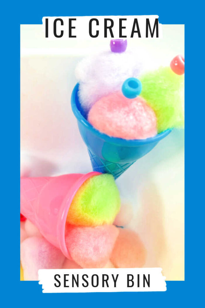 Welcome to a delightful and sweet sensory adventure with our Ice Cream Sensory Bin, specially crafted for preschoolers! 