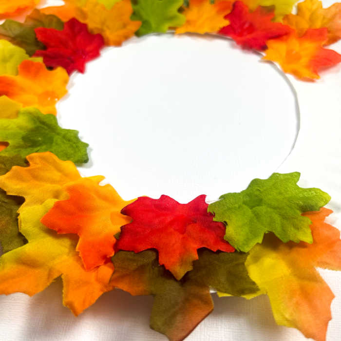 Paper Plate Fall Leaf Wreath