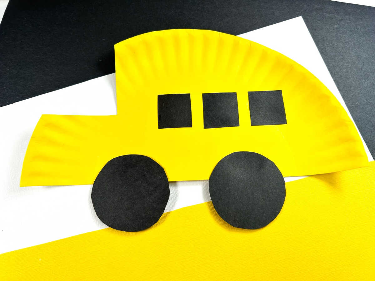 Paper Plate School Bus Craft