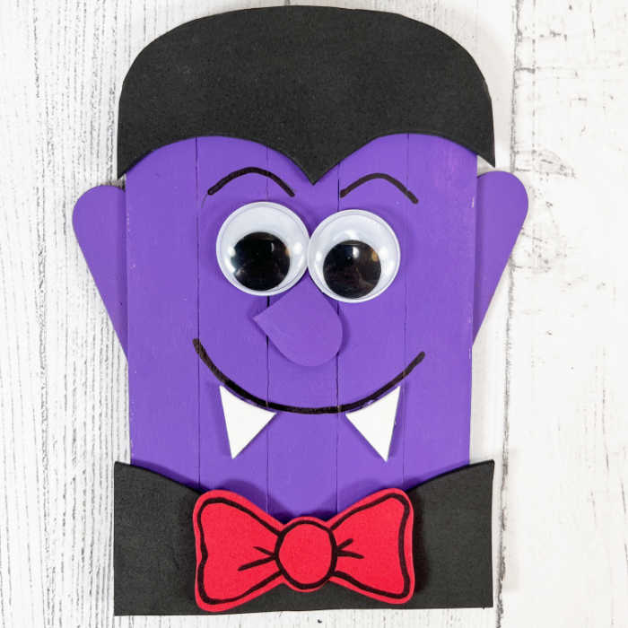 halloween vampire craft with dollar store materials for kids
