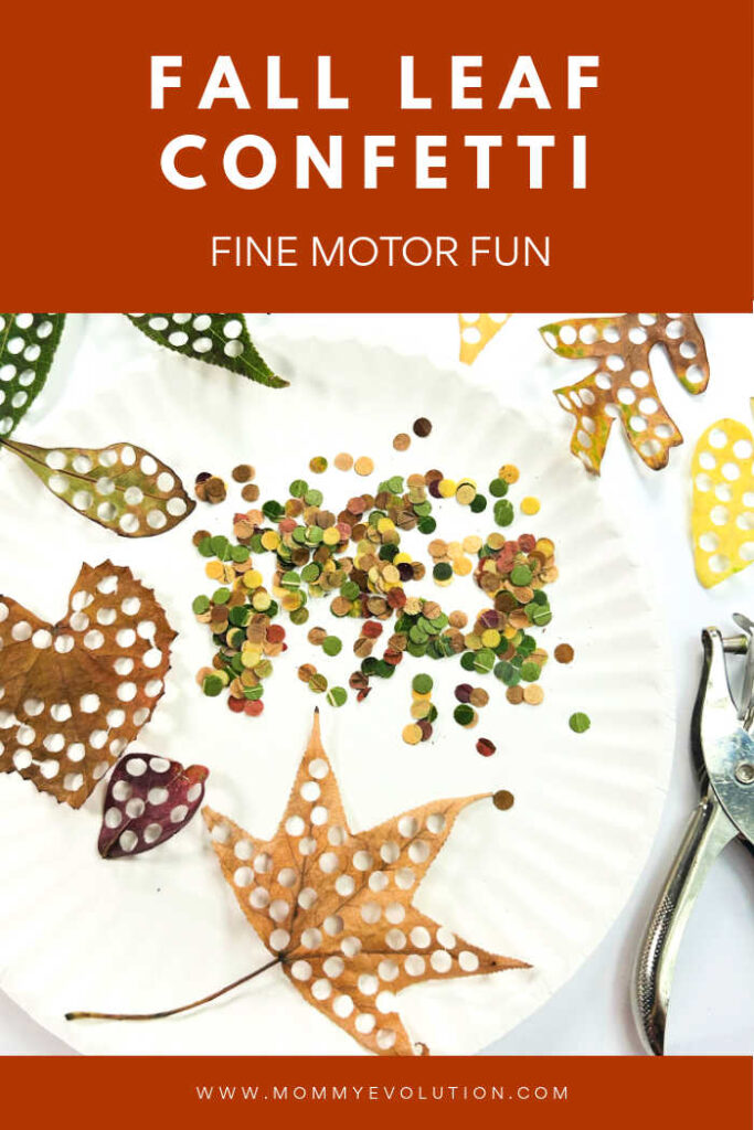 fall leaf confetti - a terrific fine motor activity