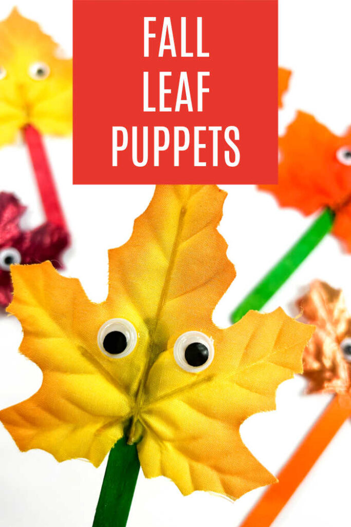 fall leaf puppets made with popsicle sticks