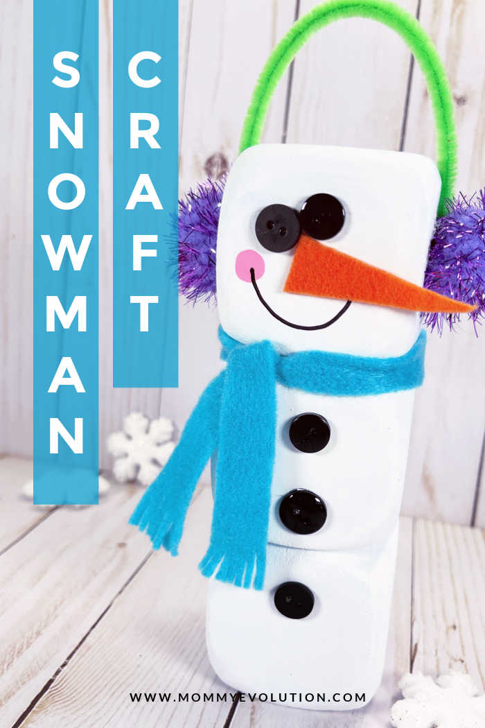 Snowman Craft With Foam Dice