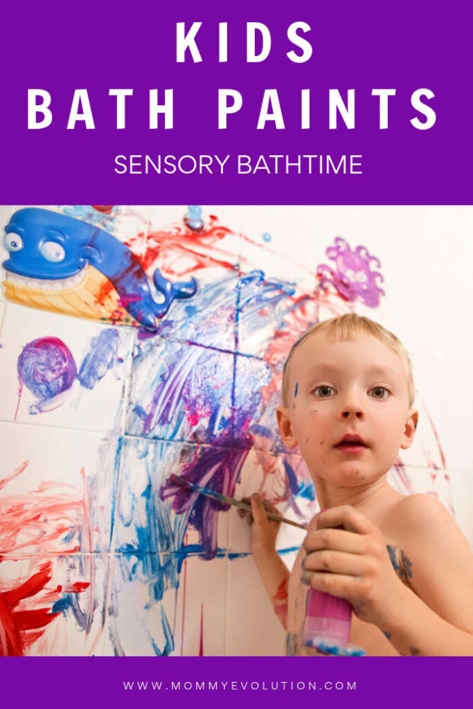 kid bath paint sensory activity