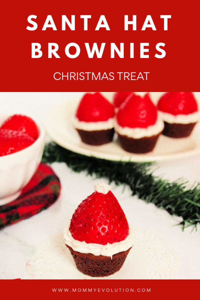 santa hat brownies christmas treat