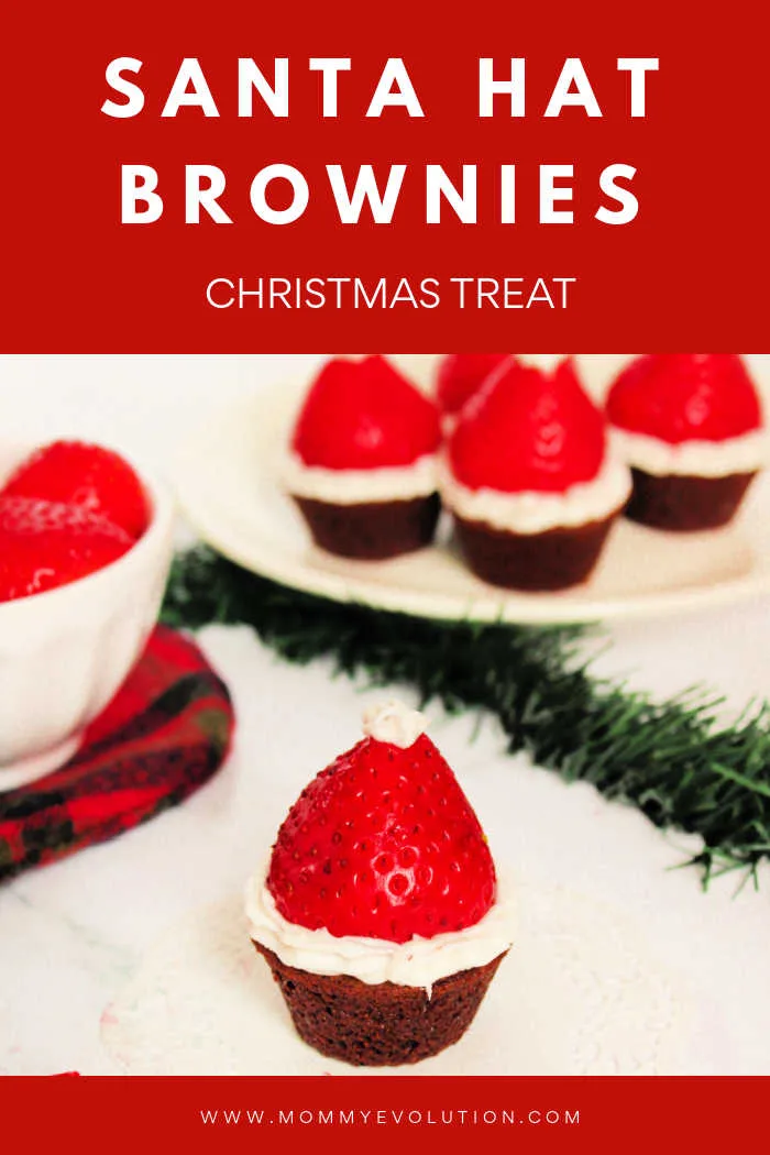 Santa Hat Brownies