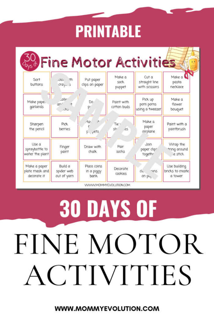 30 Days of Fine Motor Activities