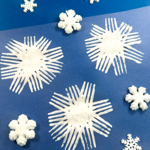 Fork Painted Snowflakes