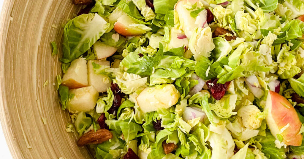 close up of Brussels Sprout Salad
