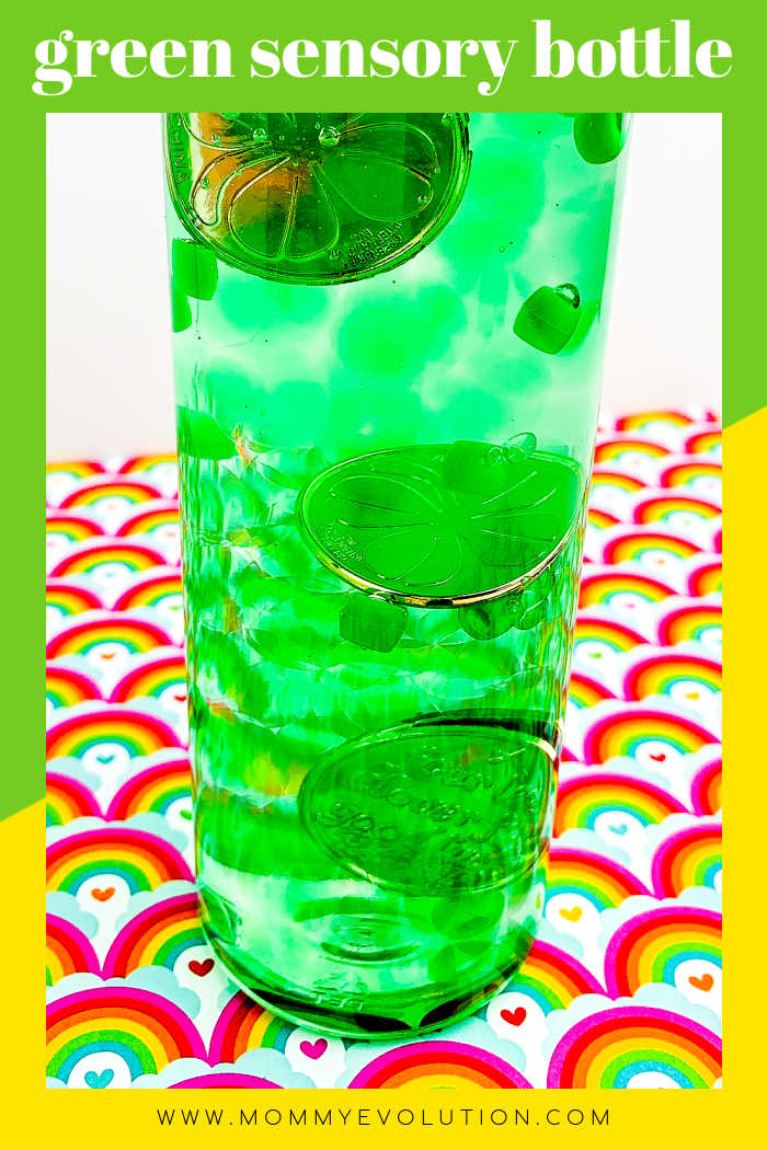 St Patricks Day Sensory Bottle - Mommy Evolution