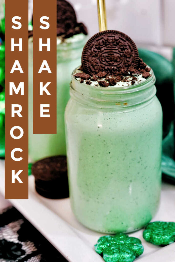 Savor the delightful taste of a classic Shamrock Shake with a twist by blending in everyone's favorite chocolatey treat - Oreo cookies! 